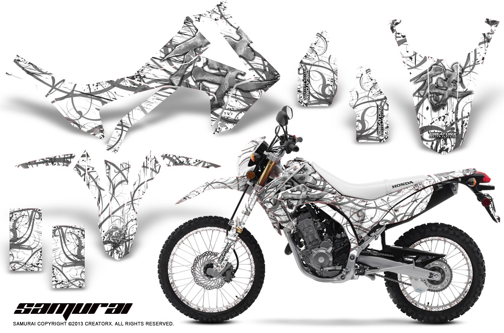 Honda CRF250L 2013 Graphics Kit Samurai Silver White NP Rims